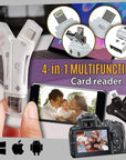 4-in-1 Portable Card Reader for Mobile Phones
