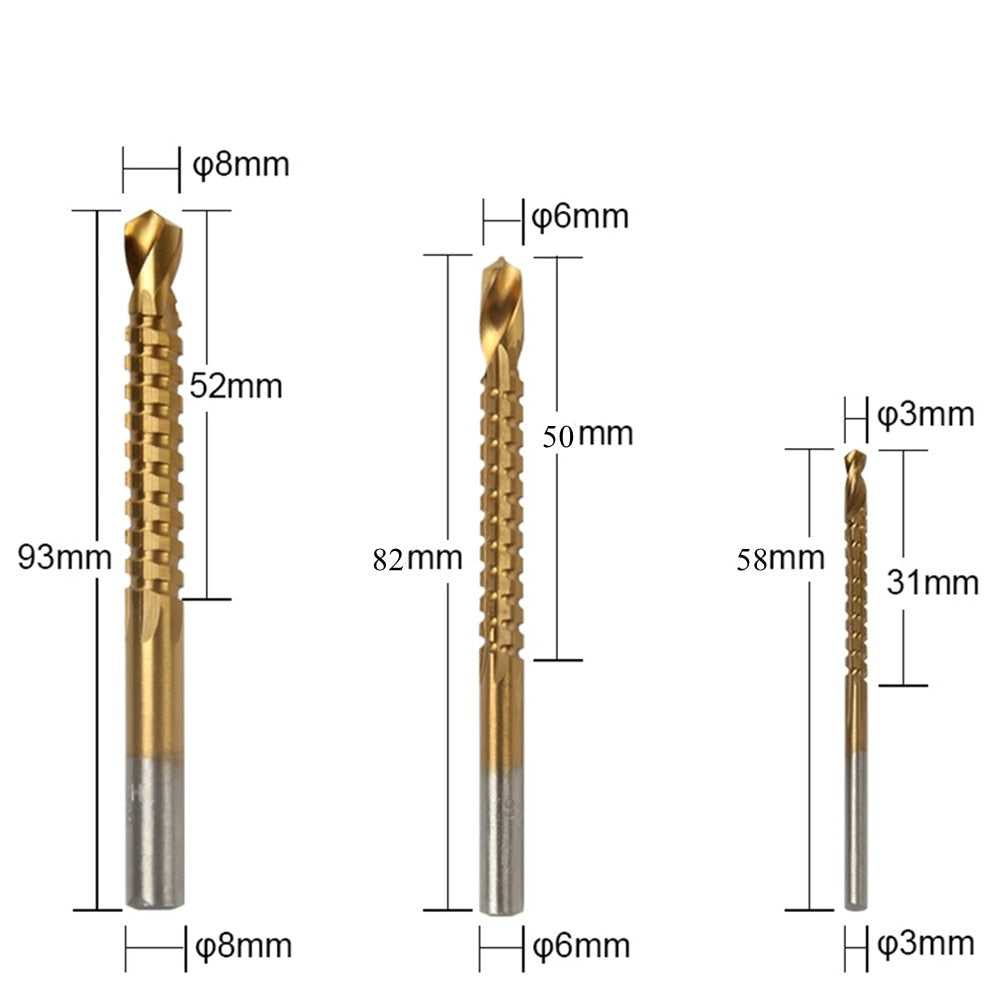 6-Piece Titanium Drill Bit Set | For precise drilling through metal, wood, and other materials