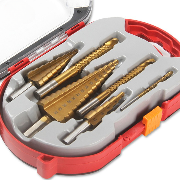 6-Piece Titanium Drill Bit Set | For precise drilling through metal, wood, and other materials