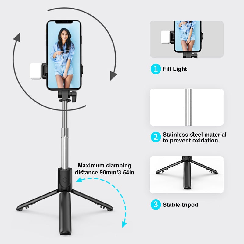 6 in 1 Wireless Bluetooth Selfie Stick