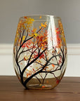 TreeScape – Four Seasons Hand-Painted Tree Wine Glasses