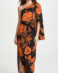 Rosie Printed One-Shoulder Maxi Dress