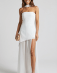 Kayla Strapless High-Slit Maxi Dress