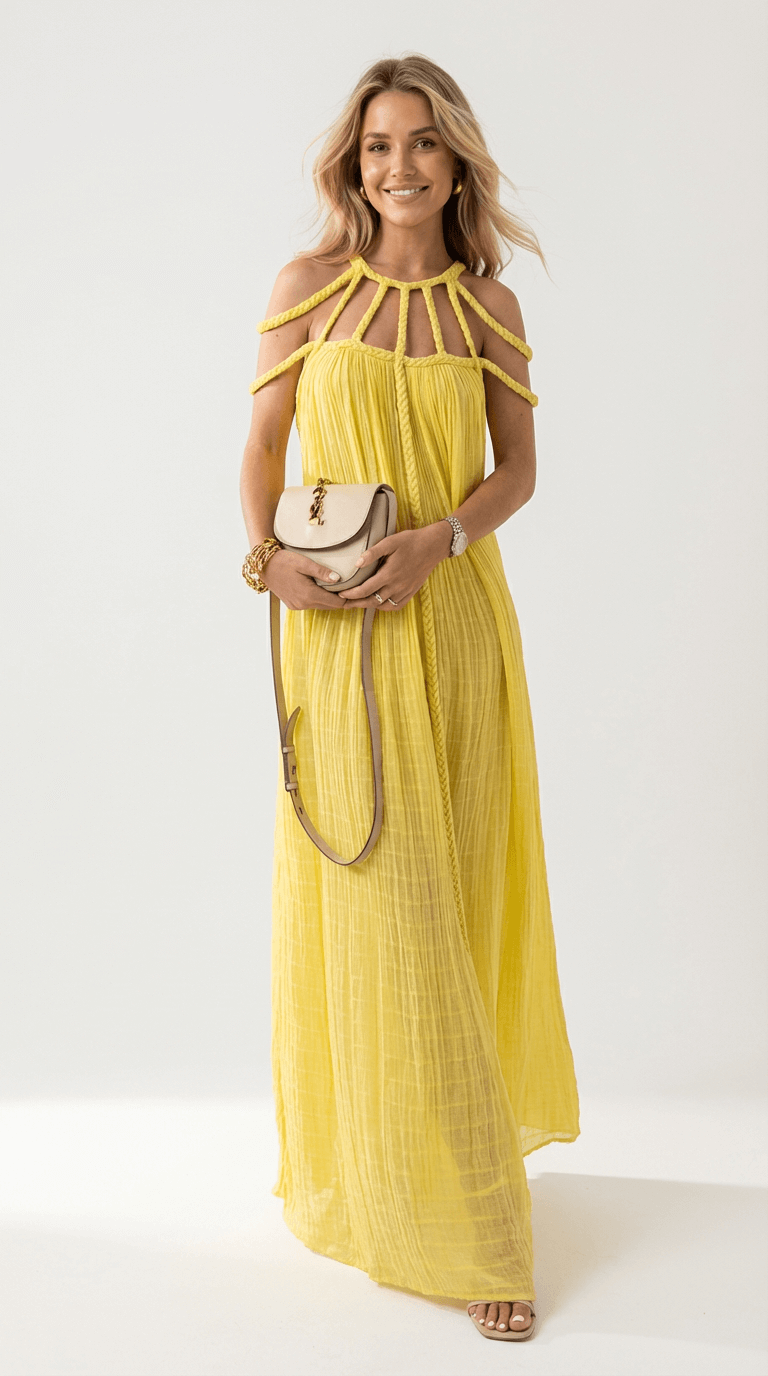 Aria Linen Maxi Dress