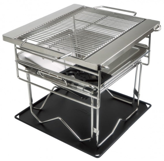 Acecamp Charcoal Barbecue - 35.5 X 35.5 X 33 Centimetres - Removable Grill - Handles - Foldable - Silver