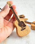 Acoustic Guitar Plectrum Box Made of Wood