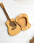 Acoustic Guitar Plectrum Box Made of Wood