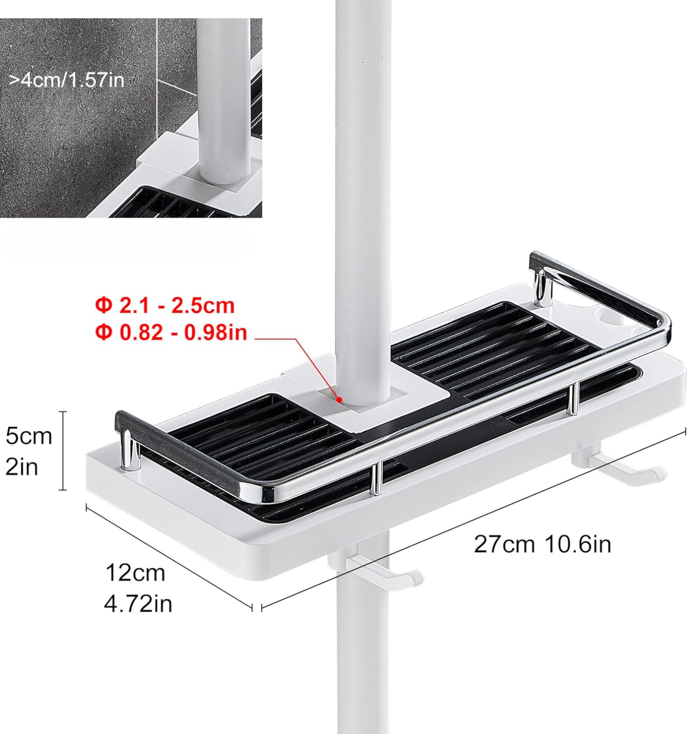 AcquaRegal - Shower Shelf without Holes