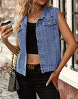 Adelita - Sleeveless Denim Jacket