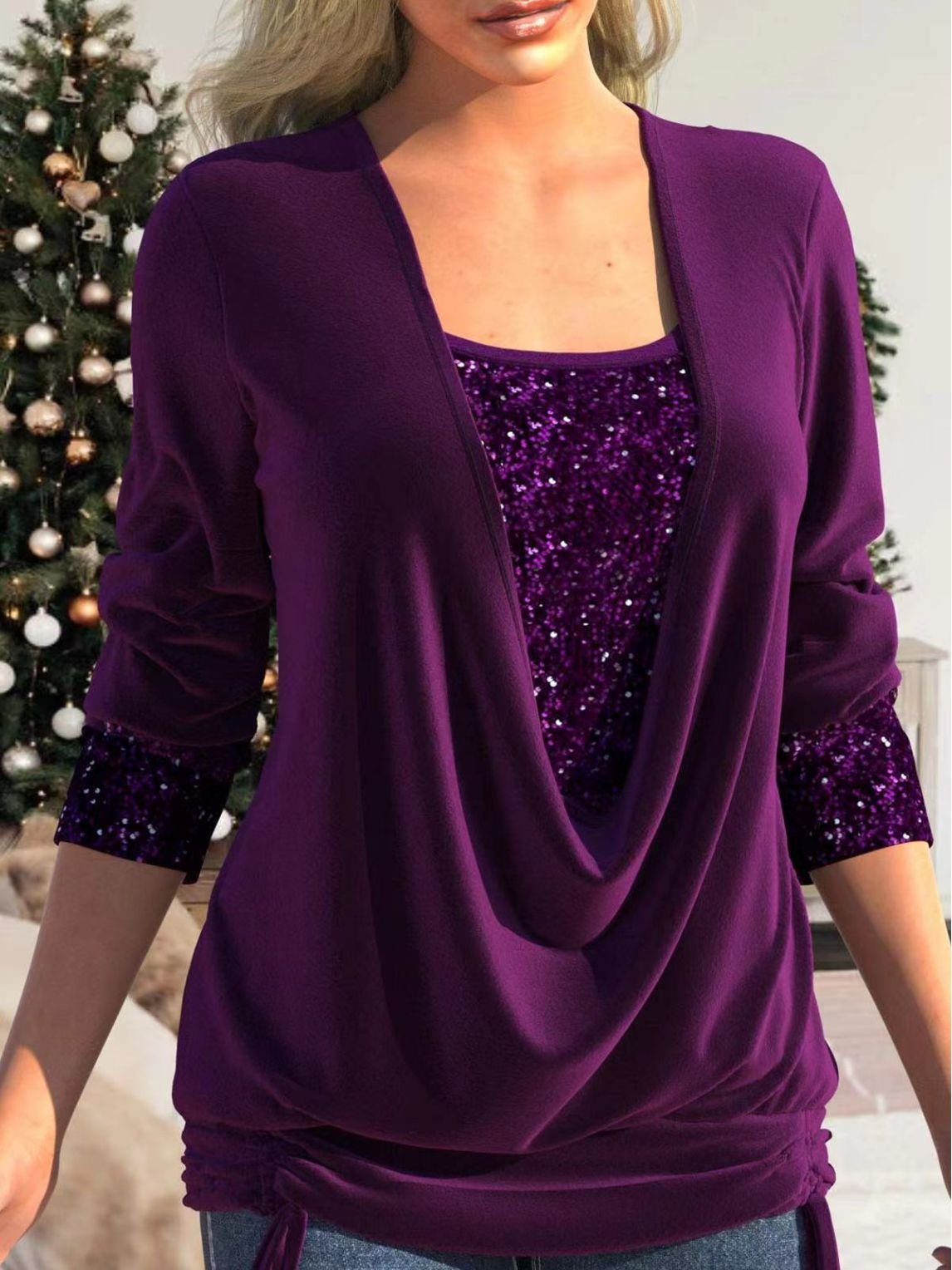 Adorina – Glitter Sequin Top