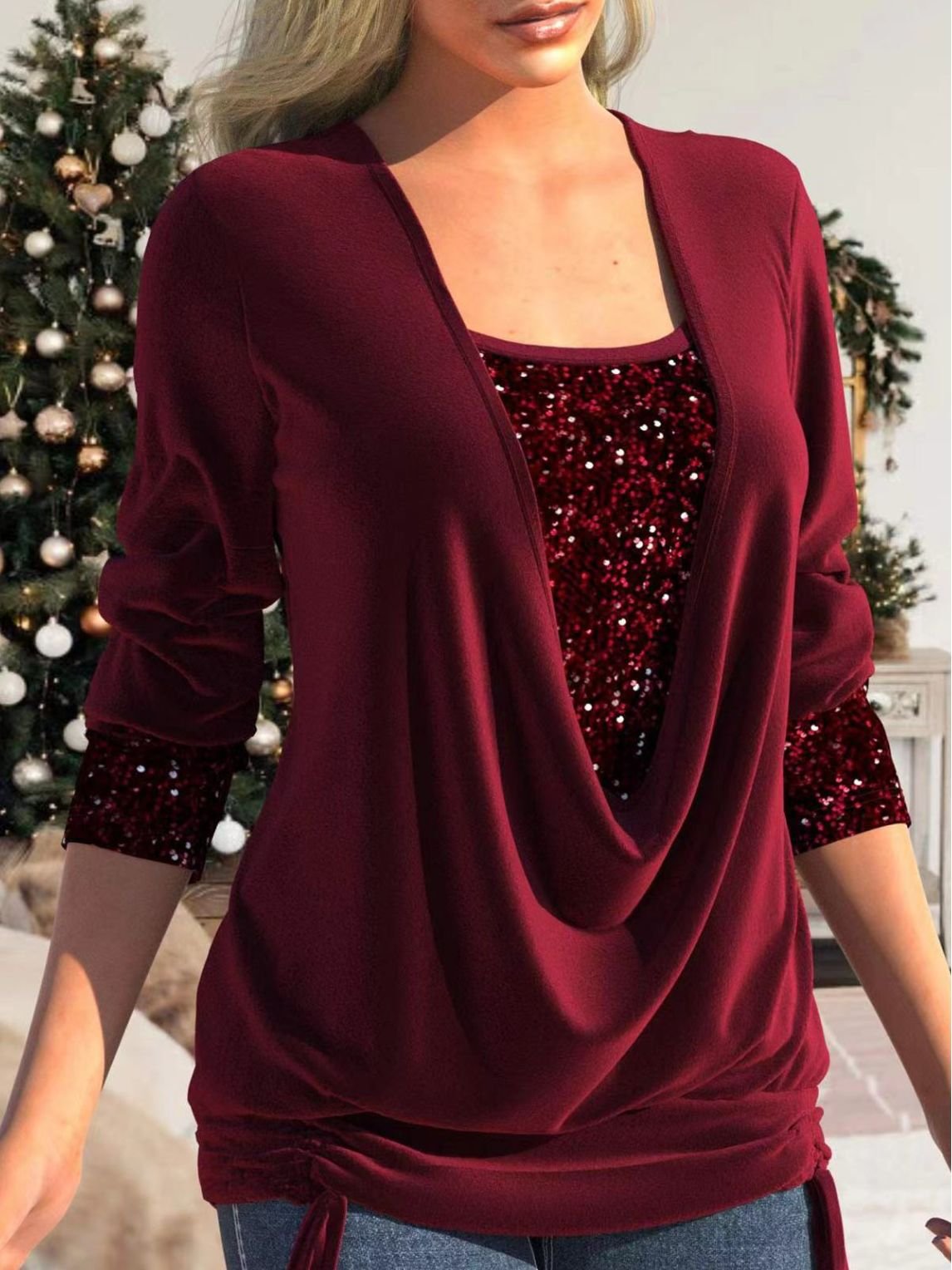 Adorina – Glitter Sequin Top