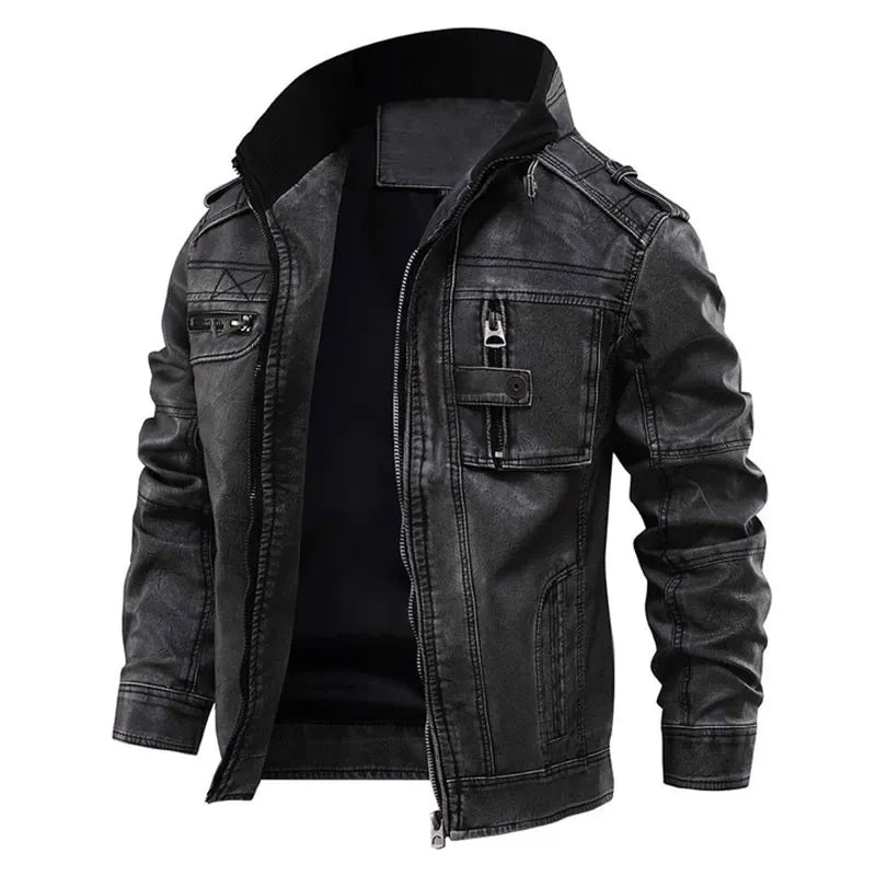 Adwin – Black Leather Men's Jacket