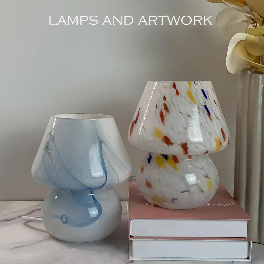 Aesthetic Glass Mushroom Lamp - LumiMush