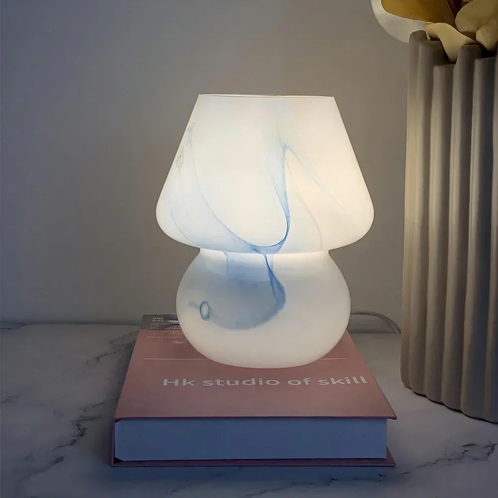 Aesthetic Glass Mushroom Lamp - LumiMush