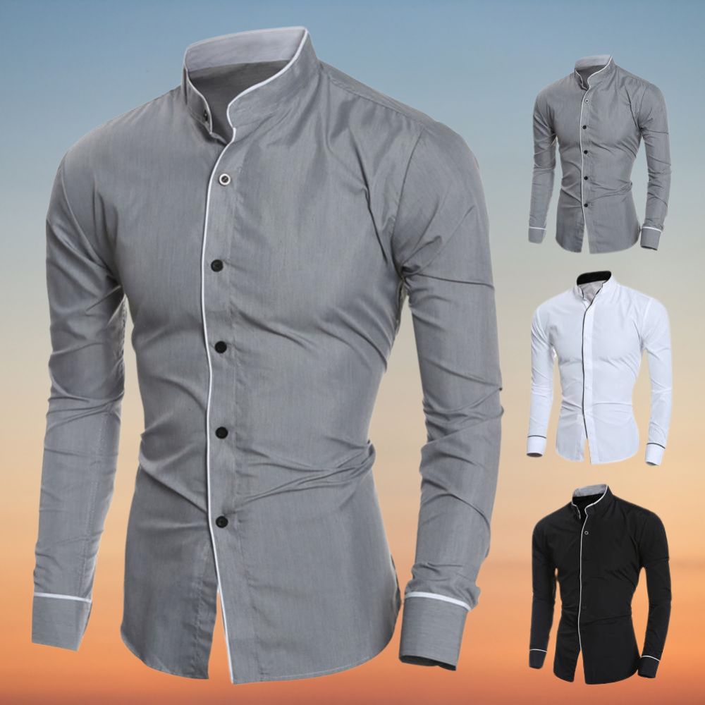 Ahmet – Shirt with Stand-Up Collar
