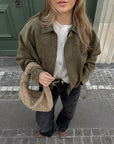Alena - Suede Bomber Jacket