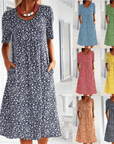 Alisha - Floral Dress with Round Neck