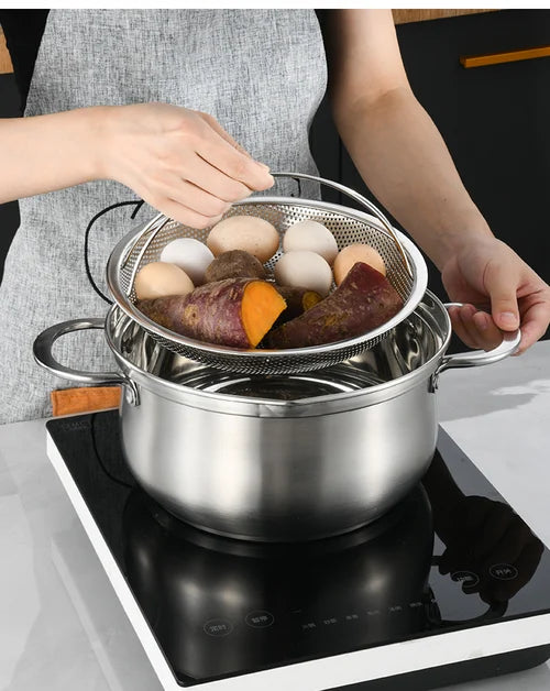 All-in-One Stainless Steel Steamer with Handle