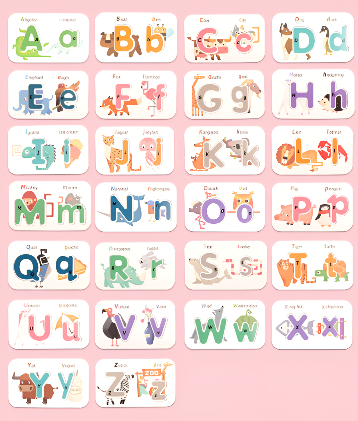 Alphabets & Numbers Wooden Flash Cards