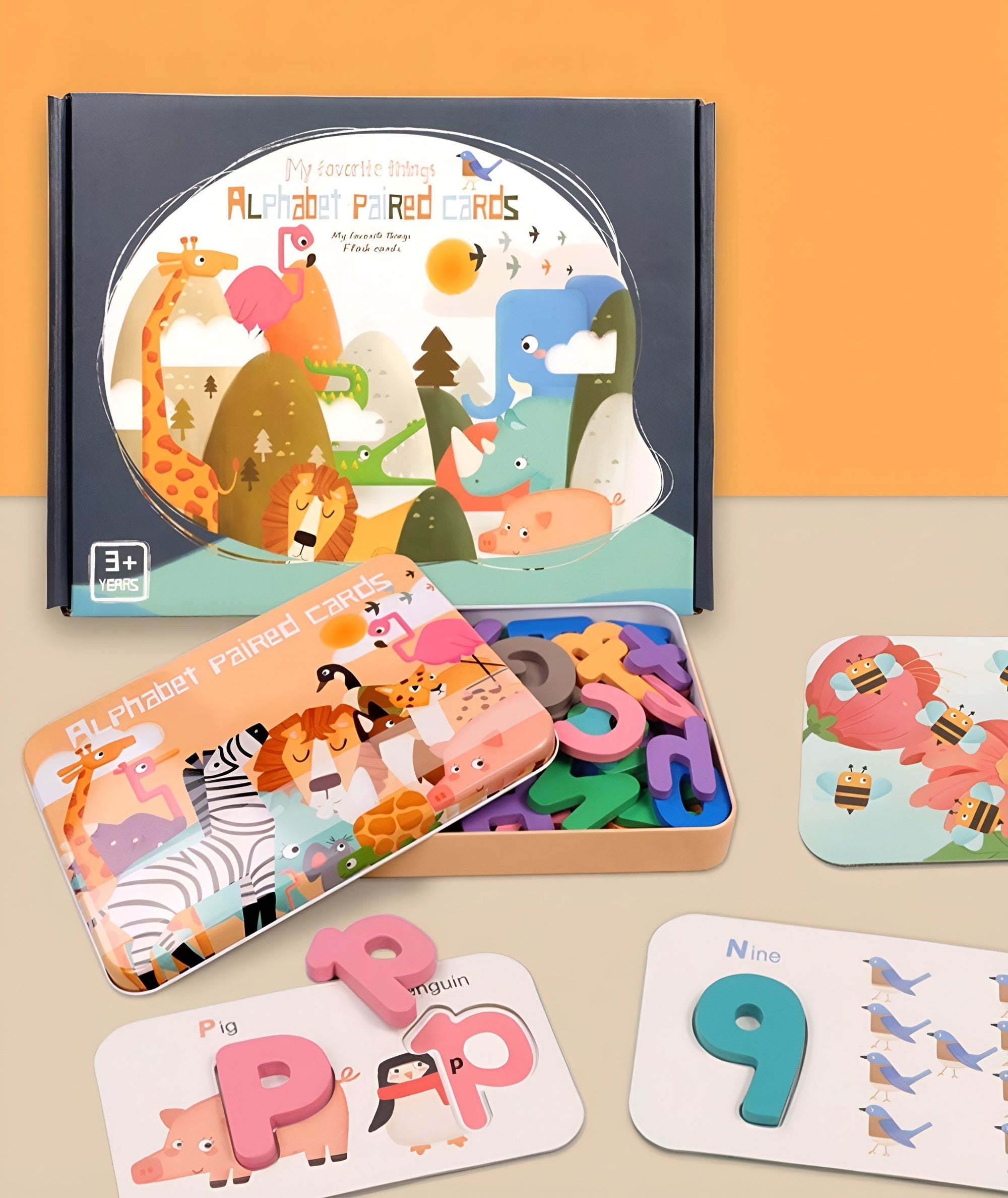 Alphabets & Numbers Wooden Flash Cards