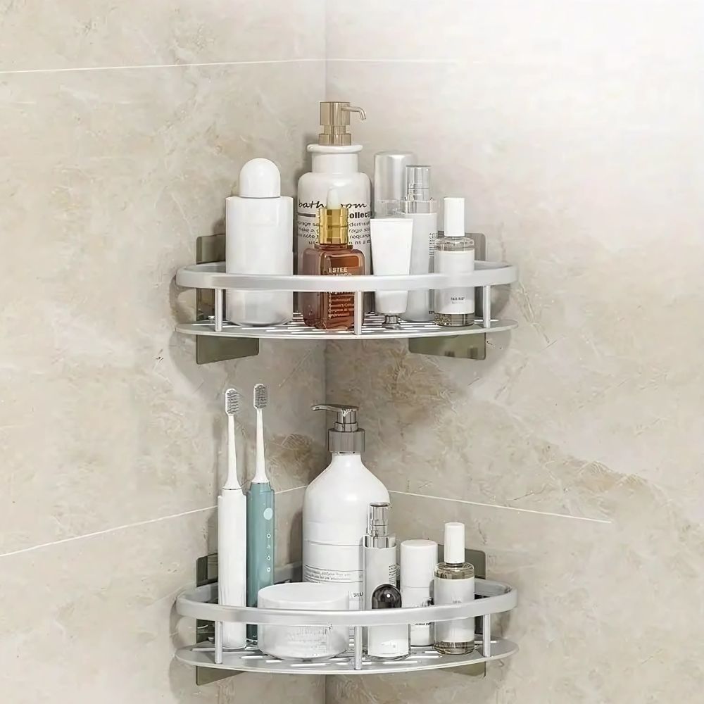 Aluminium Shower Shelf with Self-Adhesive Fixing