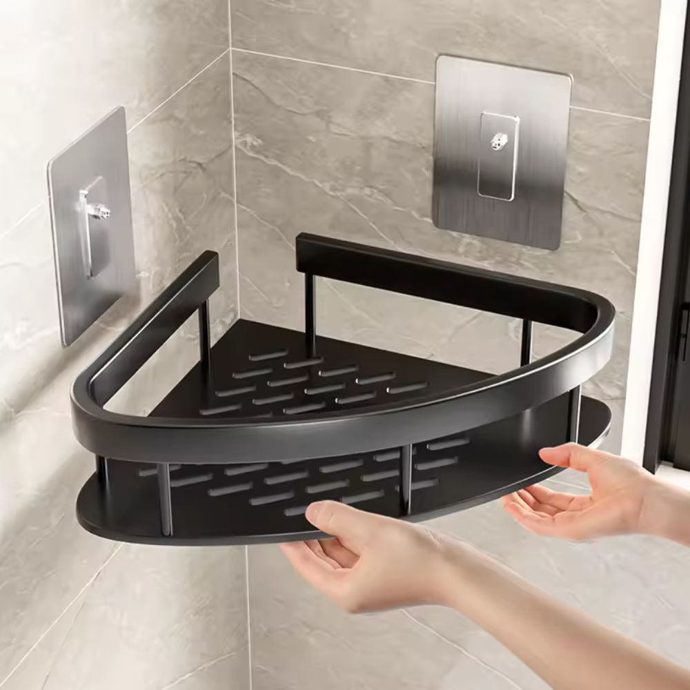 Aluminium Shower Shelf with Self-Adhesive Fixing