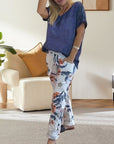 Alura - Casual Blouse and Trousers with Floral Pattern