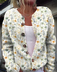 Alvimia - Fashionable Cardigan with Floral Pattern