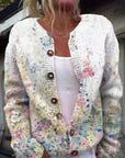 Alvimia - Fashionable Cardigan with Floral Pattern