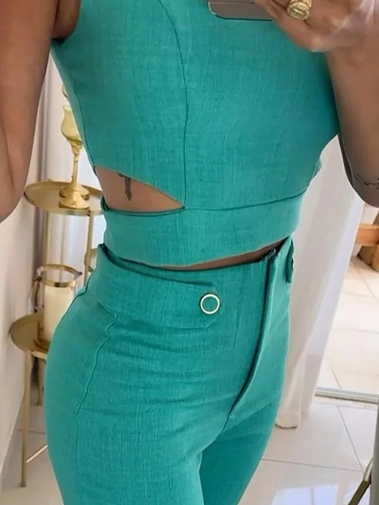 Alwinea - Short Top and Long Trousers