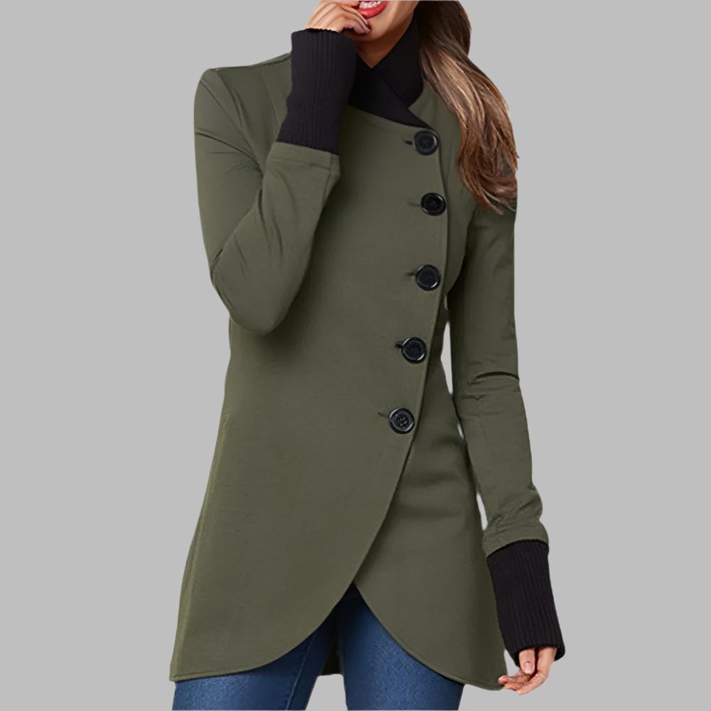 Alyssa - Stylish Tailored Coat with High Collar