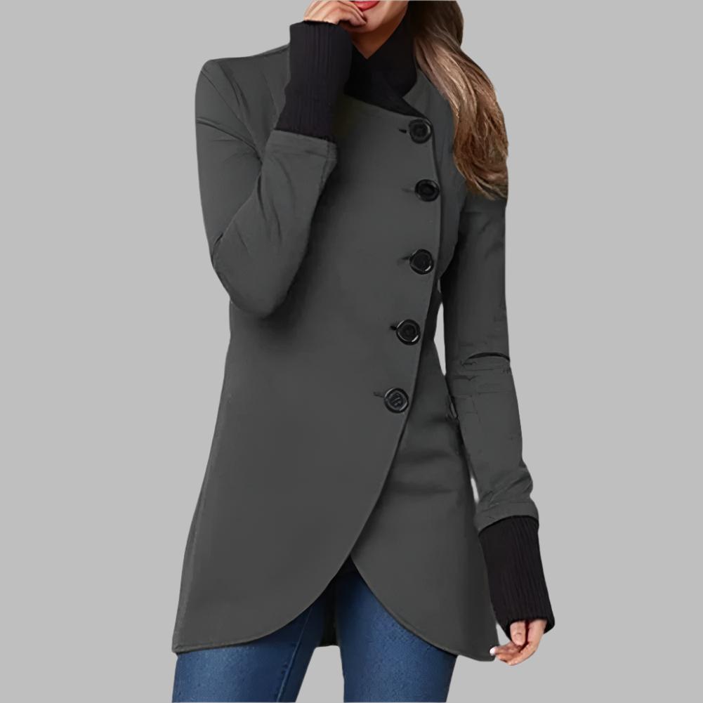 Alyssa - Stylish Tailored Coat with High Collar