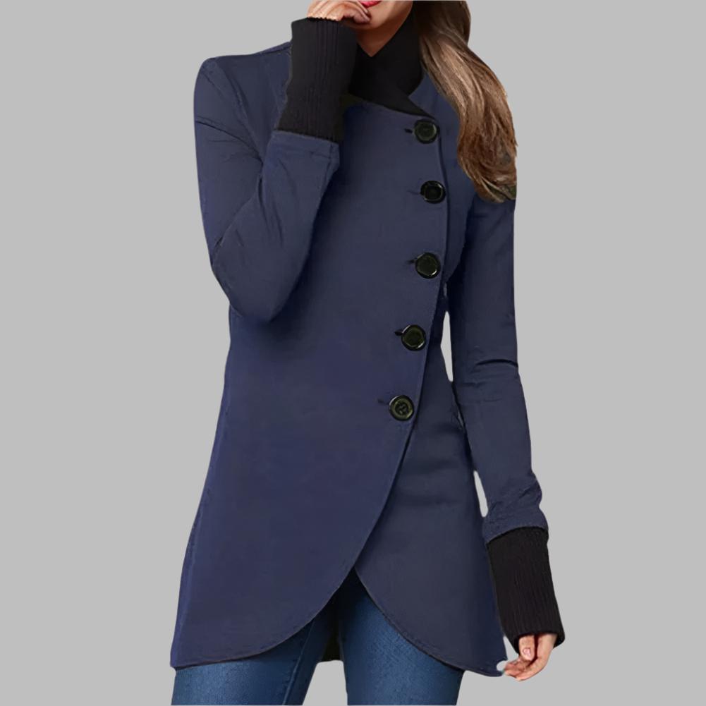 Alyssa - Stylish Tailored Coat with High Collar