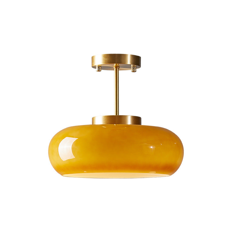 Amber Retro Glass Pendant Light