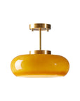 Amber Retro Glass Pendant Light
