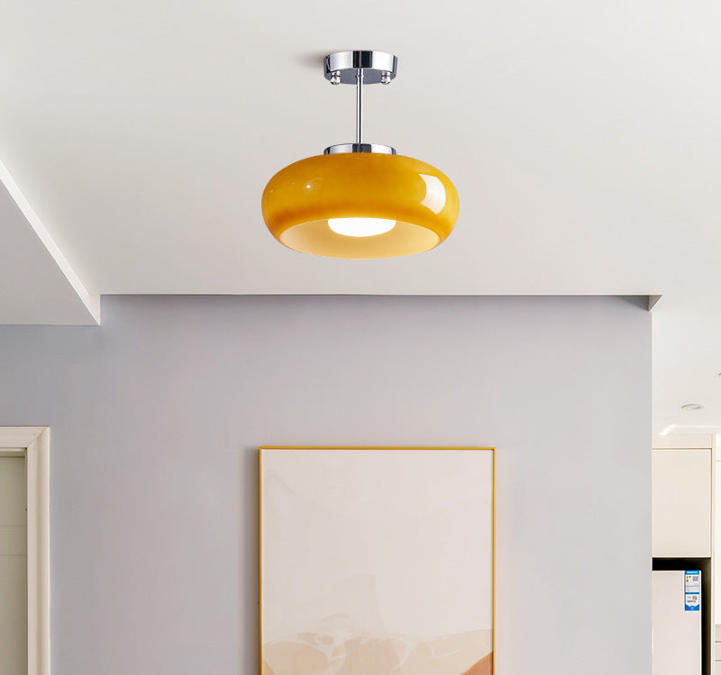 Amber Retro Glass Pendant Light