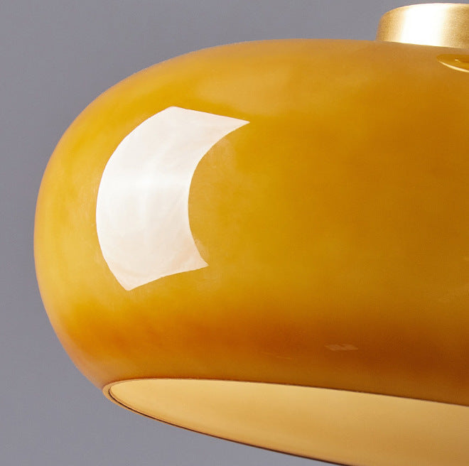 Amber Retro Glass Pendant Light
