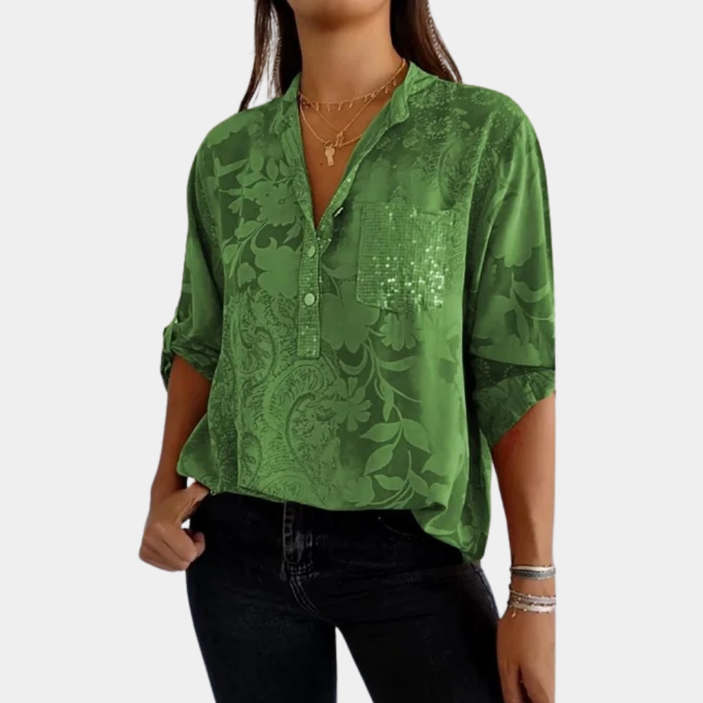 Ambra – Summer Blouse with Adjustable Sleeves for Women