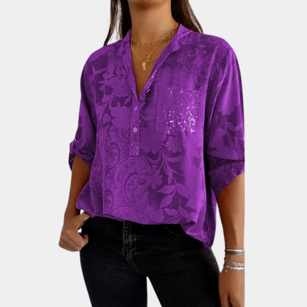 Ambra – Summer Blouse with Adjustable Sleeves for Women