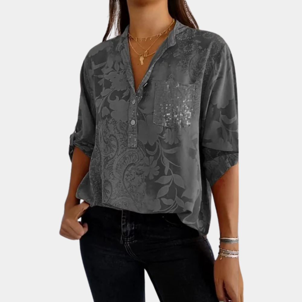 Ambra – Summer Blouse with Adjustable Sleeves for Women