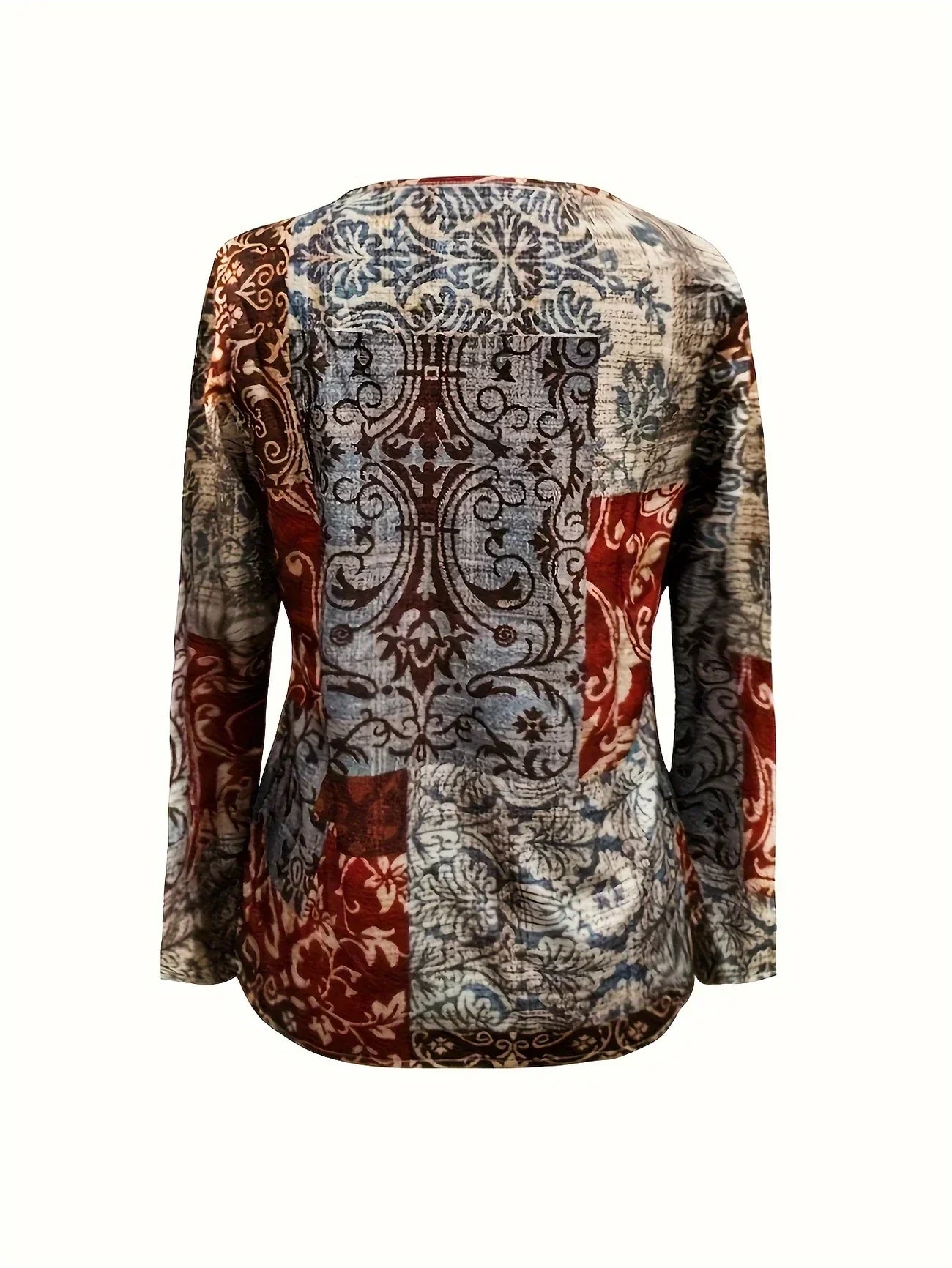 Amelia – Stylish V-Neck Blouse with Floral Print