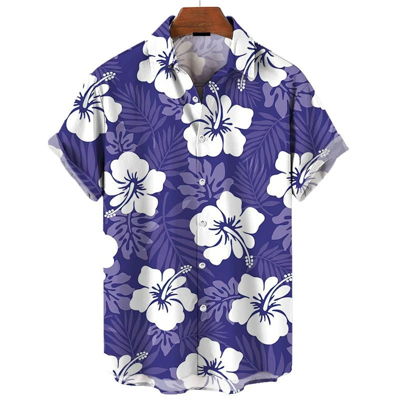 Amigo - 3D Flower Plant Print Hawaii Shirt