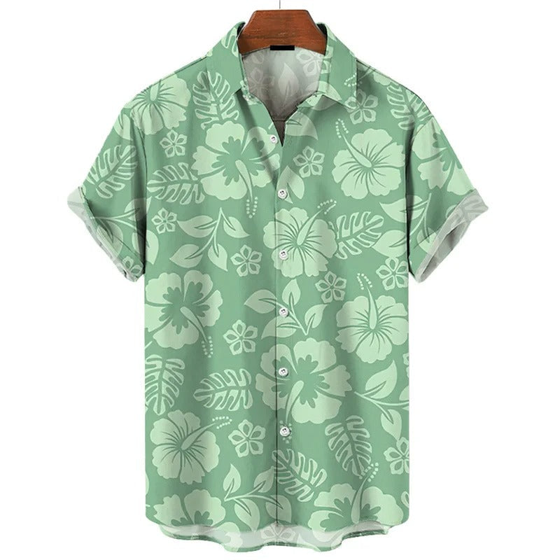 Amigo - 3D Flower Plant Print Hawaii Shirt