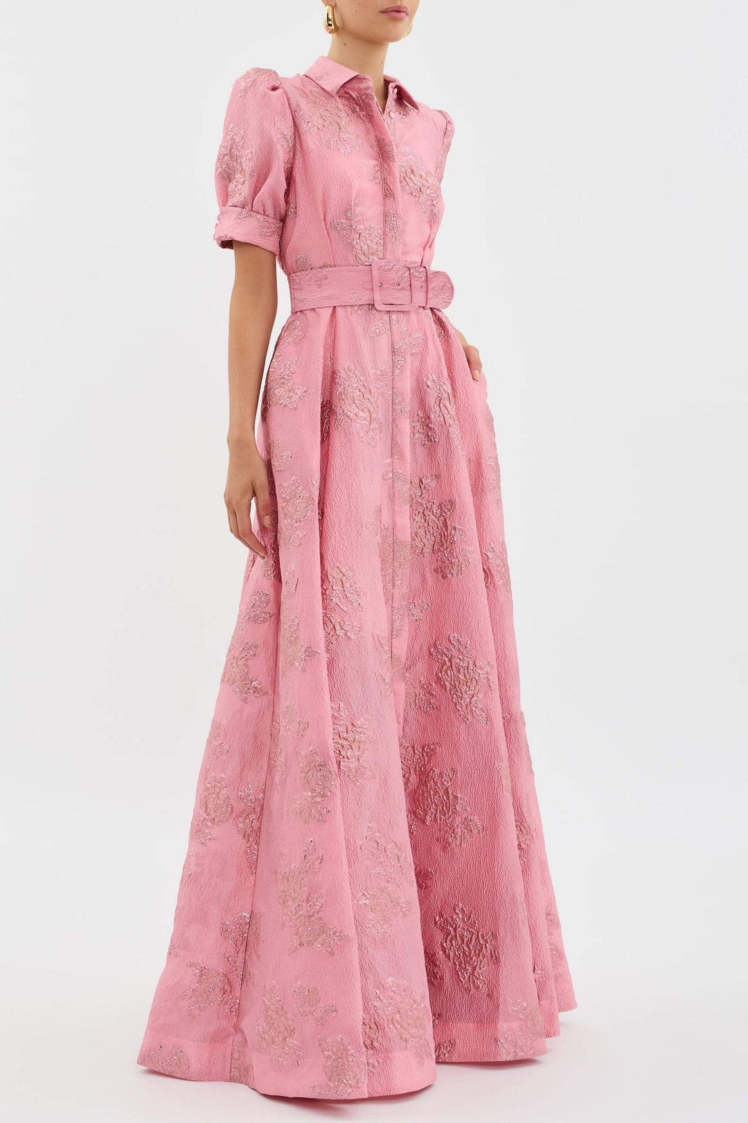 Anabella - Long Dress with Puff Sleeves