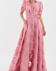 Anabella - Long Dress with Puff Sleeves