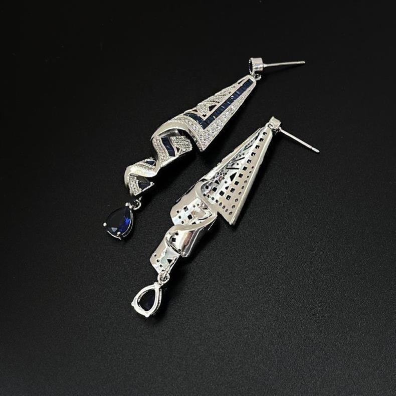 Anastacia – Vintage Earrings Made of Sterling Silver with Gemstones