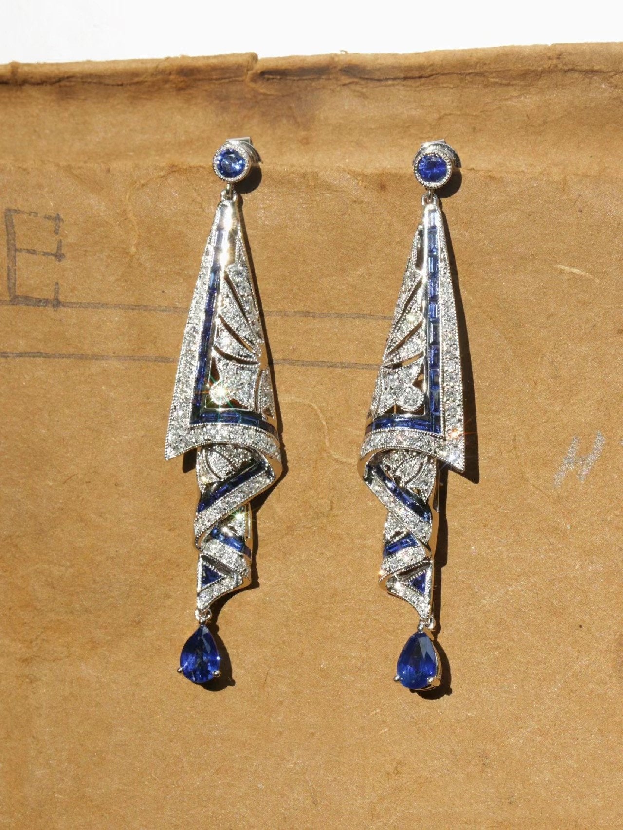 Anastacia – Vintage Earrings Made of Sterling Silver with Gemstones