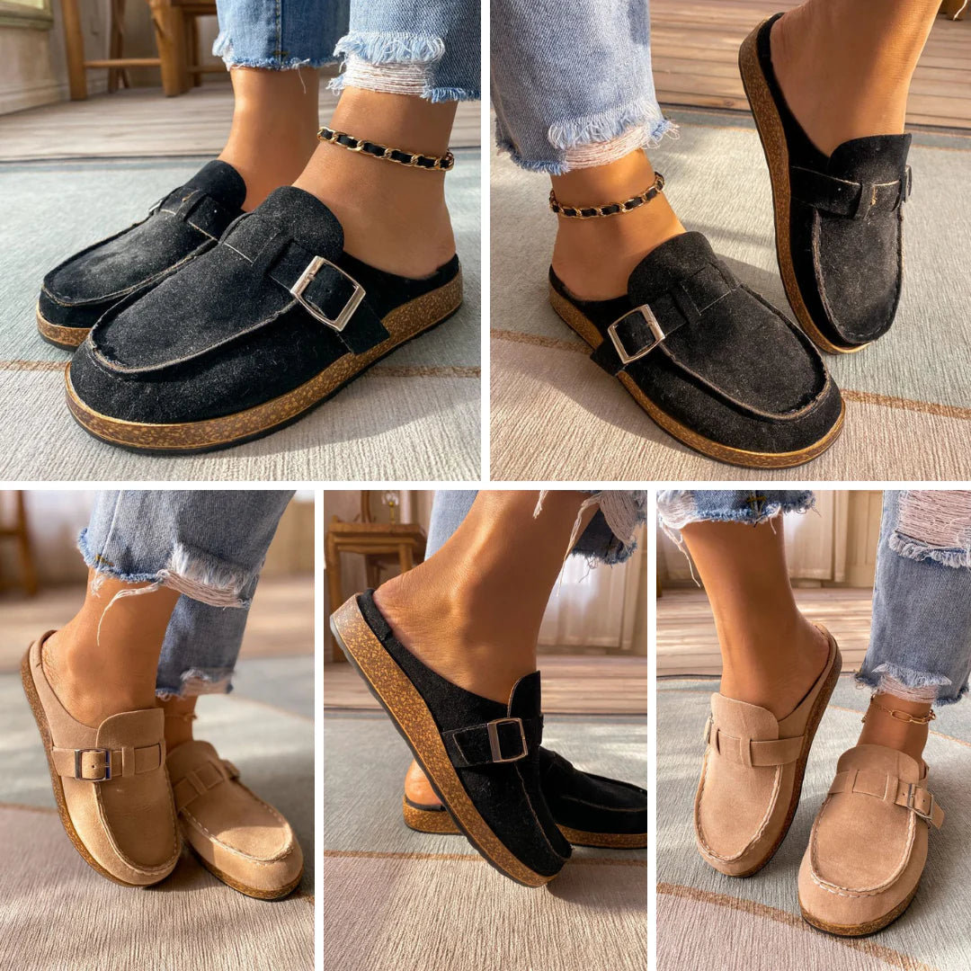 Andrea - Elegant Suede Slippers