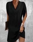Anelia - Elegant Dress with Half Sleeves and V-Neck