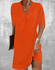 Anelia - Elegant Dress with Half Sleeves and V-Neck